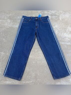NWT Adidas Firebird Adicolor Denim Jeans Pants Men’s KD1499